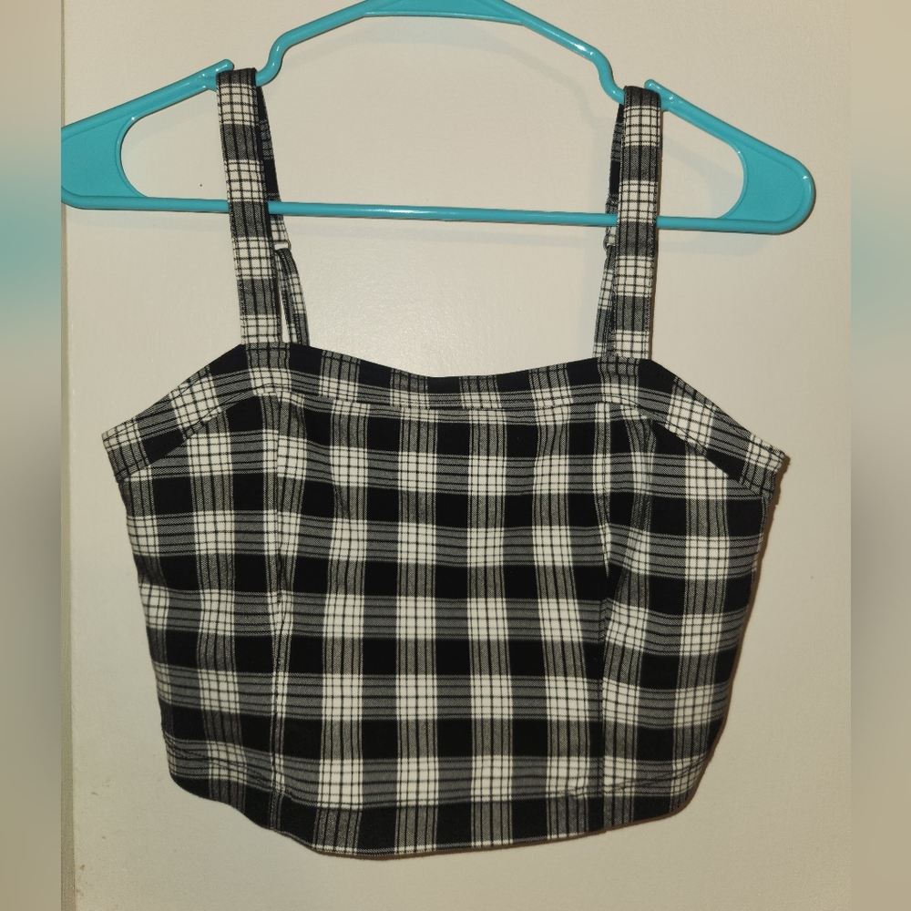 Hollister Plaid Crop Top - Small